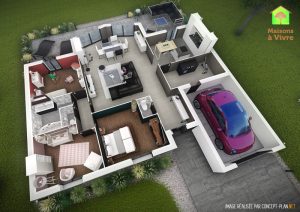 Exemple-d-aménagement-intérieur-maison-neuve-modèle-Evolution-Actuel-Maisons-à-Vivre