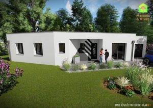 Modèle-de-maison-neuve-toit-plat-Vision-Contemporain-Maisons-à-Vivre